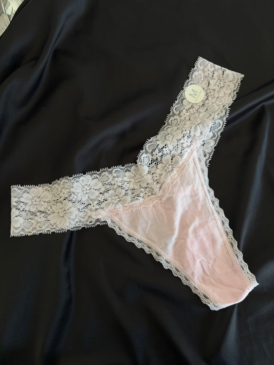Body cotton / lace thong | S