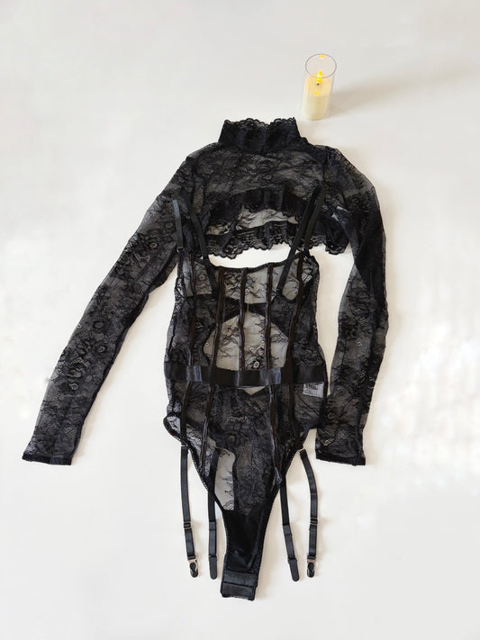 Lace desire lingerie set | S