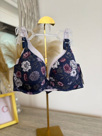 Rampage pack of 2 comfy bras with laser cut bands