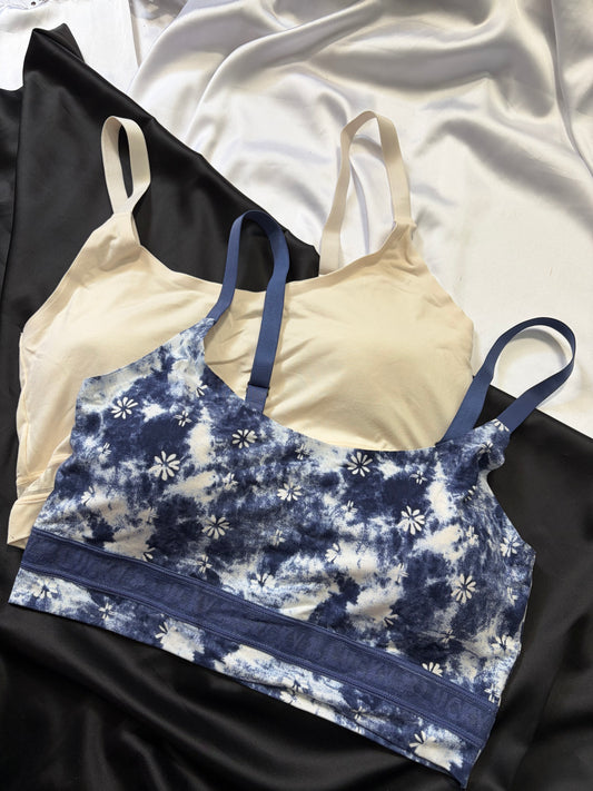 Lucky brand cotton laser cut bralette set | XL