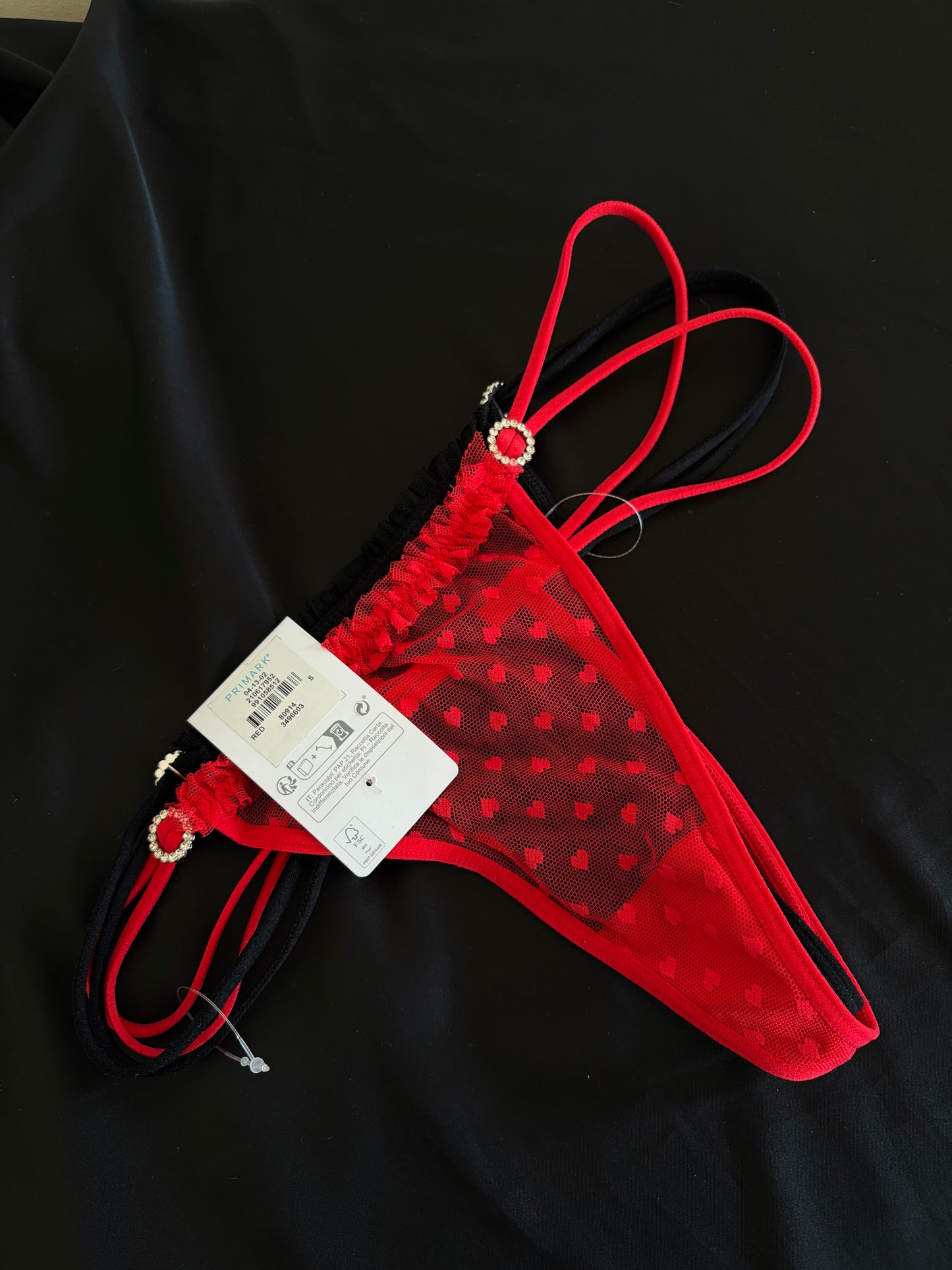 Primark pack of 2 heart sets G- strings | S