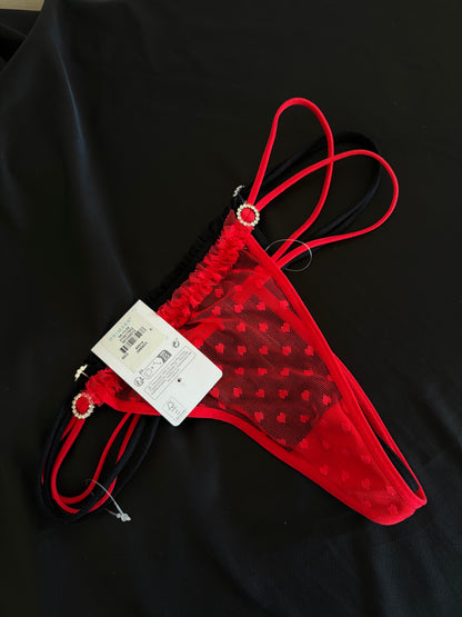 Primark pack of 2 heart sets G- strings | S