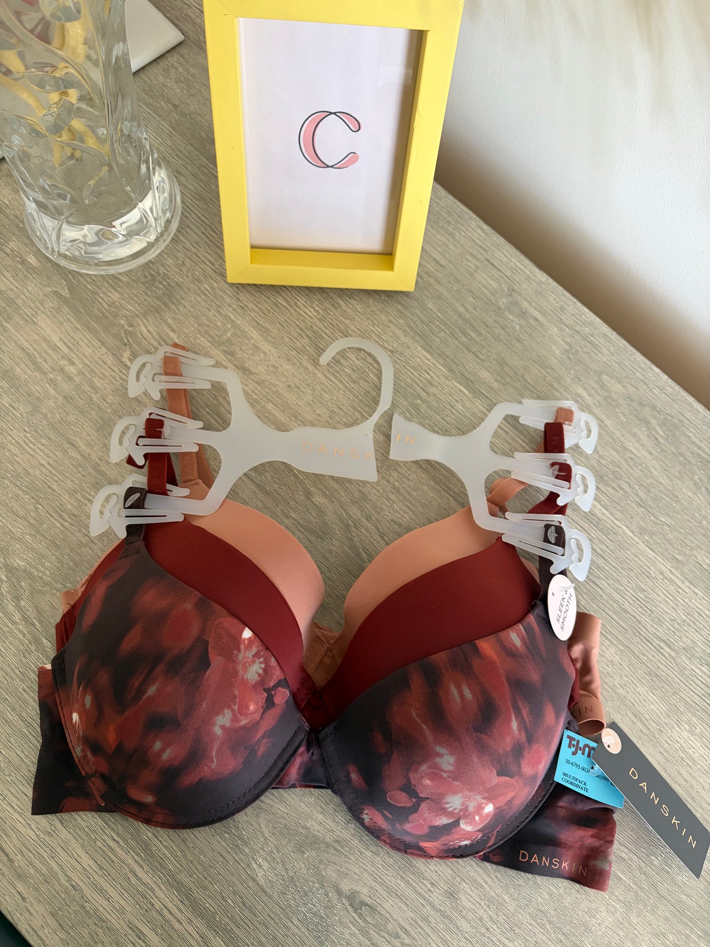 Danskin pack of 3 sleek & smooth push up bras | 36/80 B