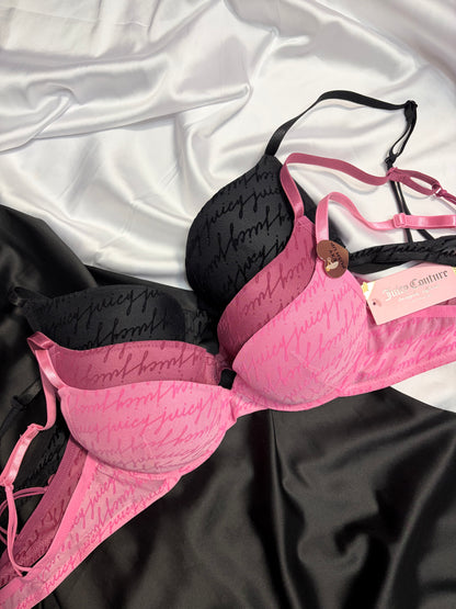 Juicy couture velvet print sexy push up bra