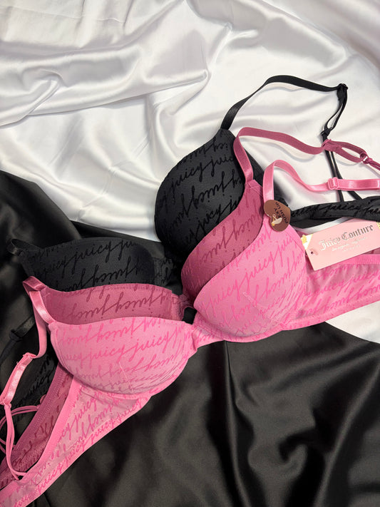 Juicy couture velvet print sexy push up bra