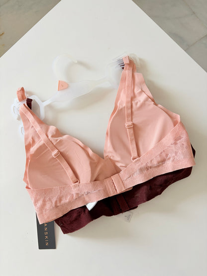 Danskin pack of 2 laser cut invisible bralettes