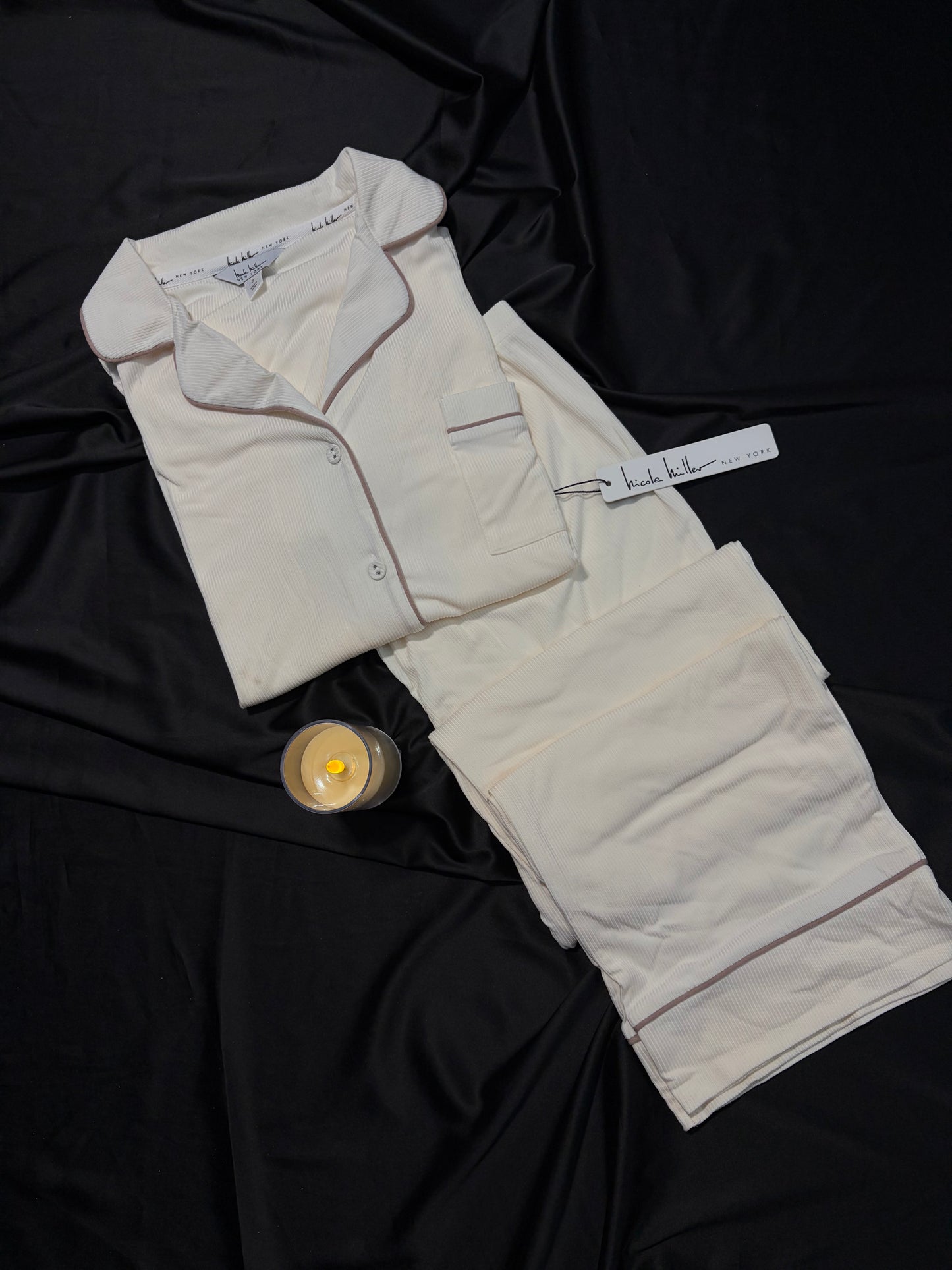 Nicolle miller ribbed cotton PJ set | S