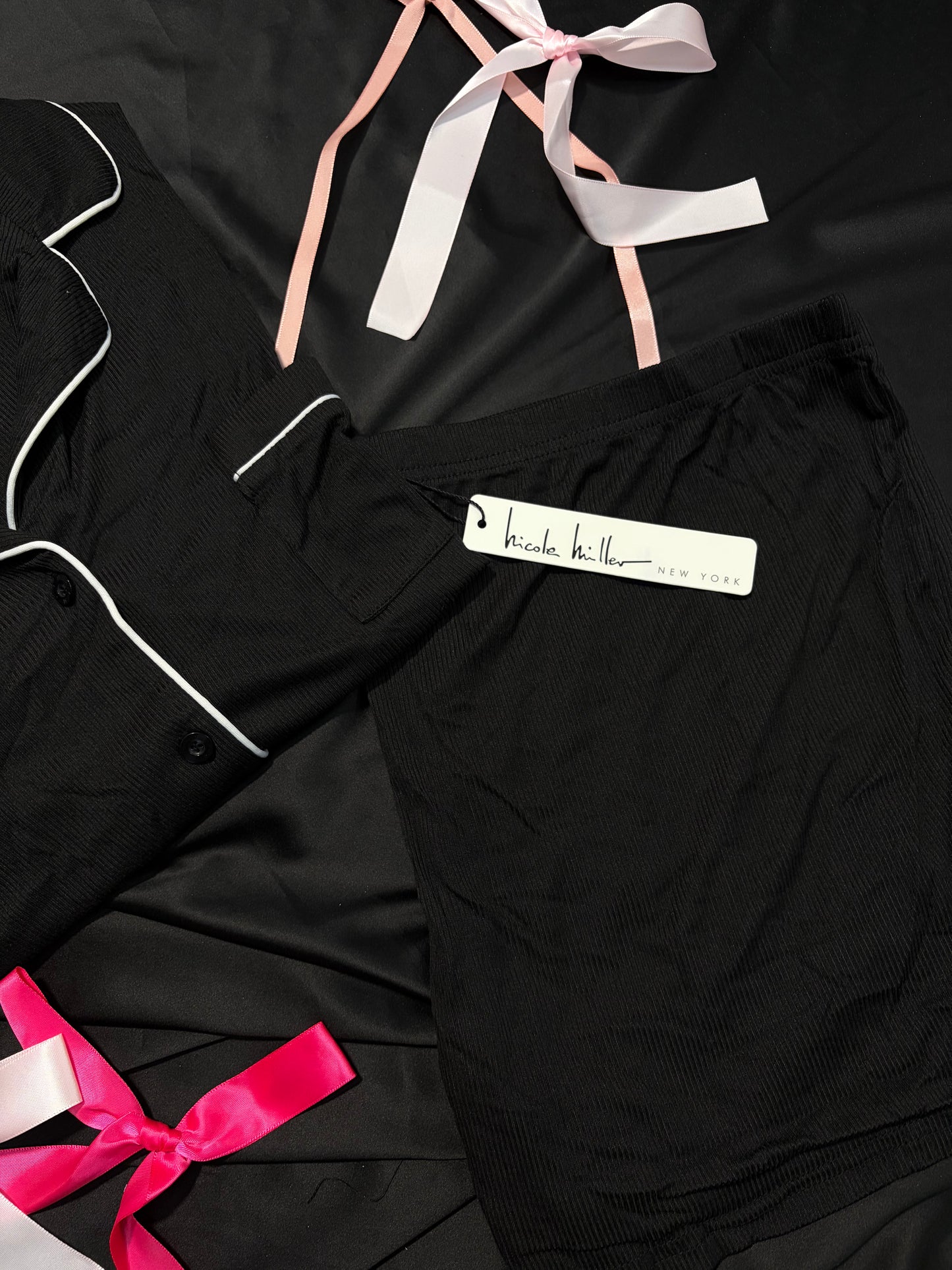 Nicole miller ribbed cotton PJ set | XL
