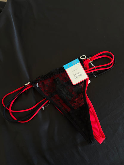 Primark pack of 2 heart sets G- strings | S