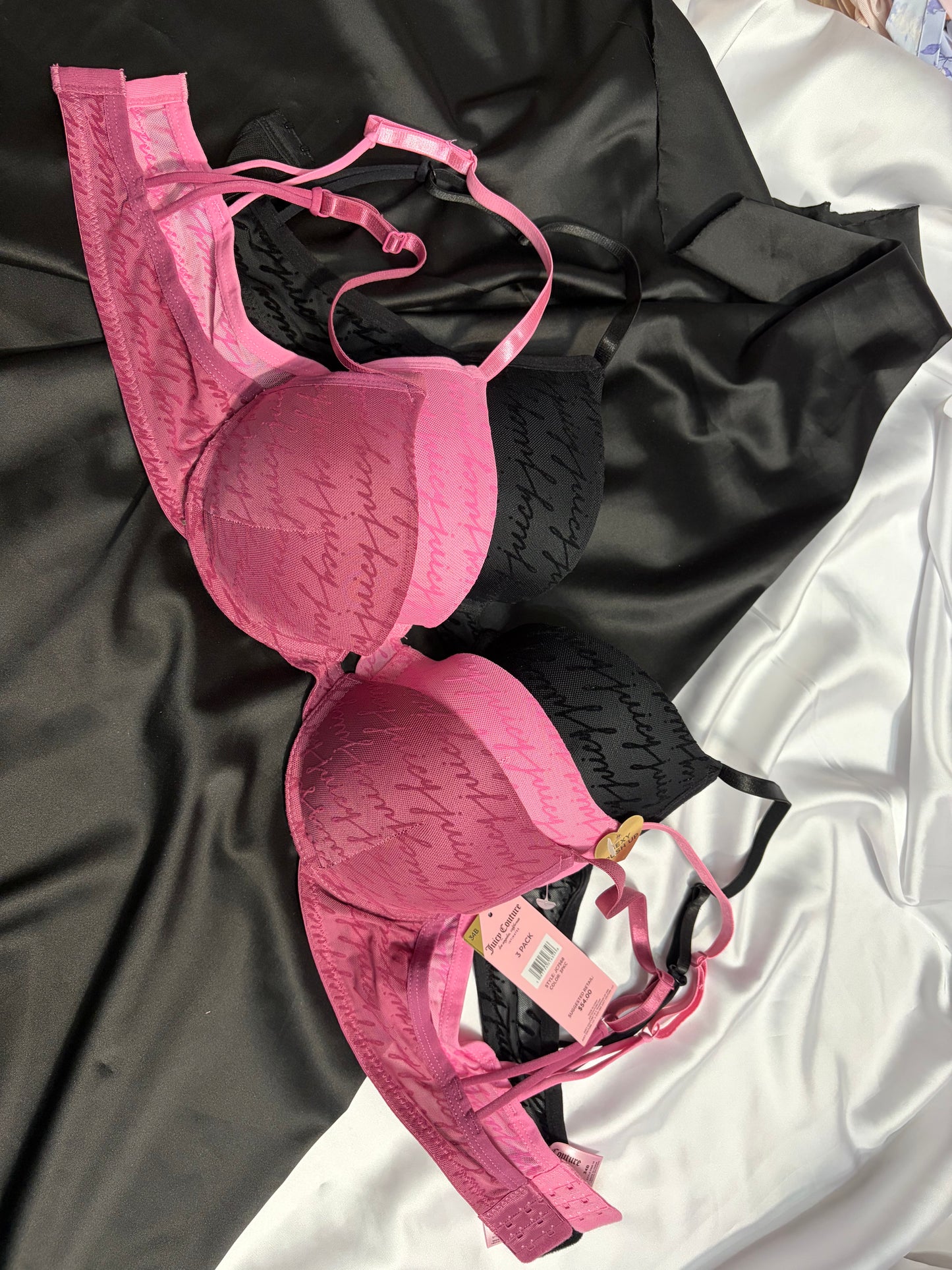 Juicy couture velvet print sexy push up bra