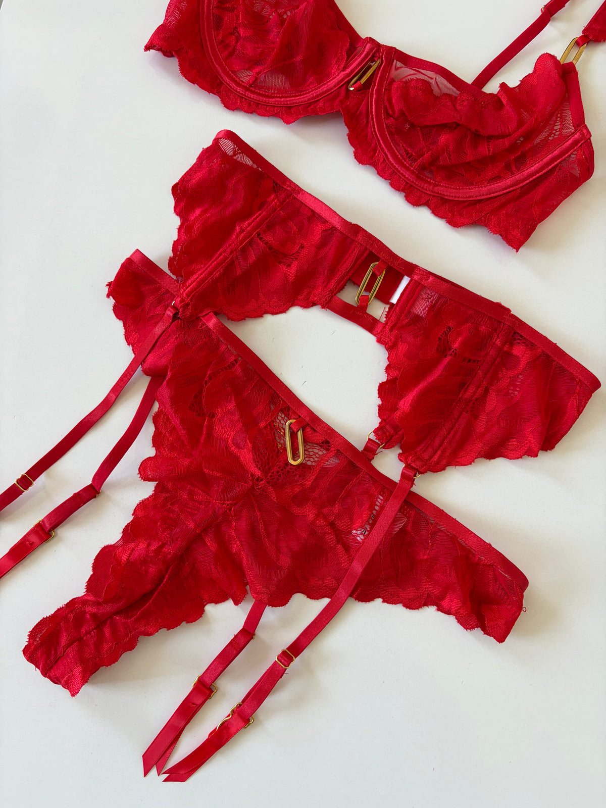 Red delight lingerie set | M