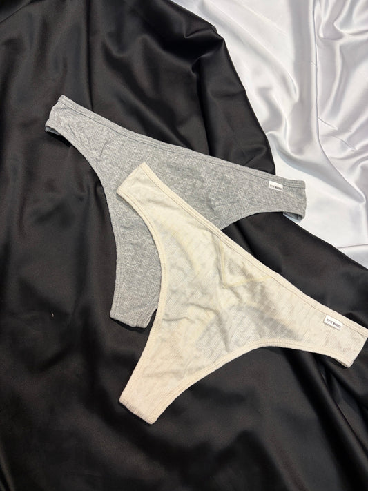 Steve madden cotton thong set | M