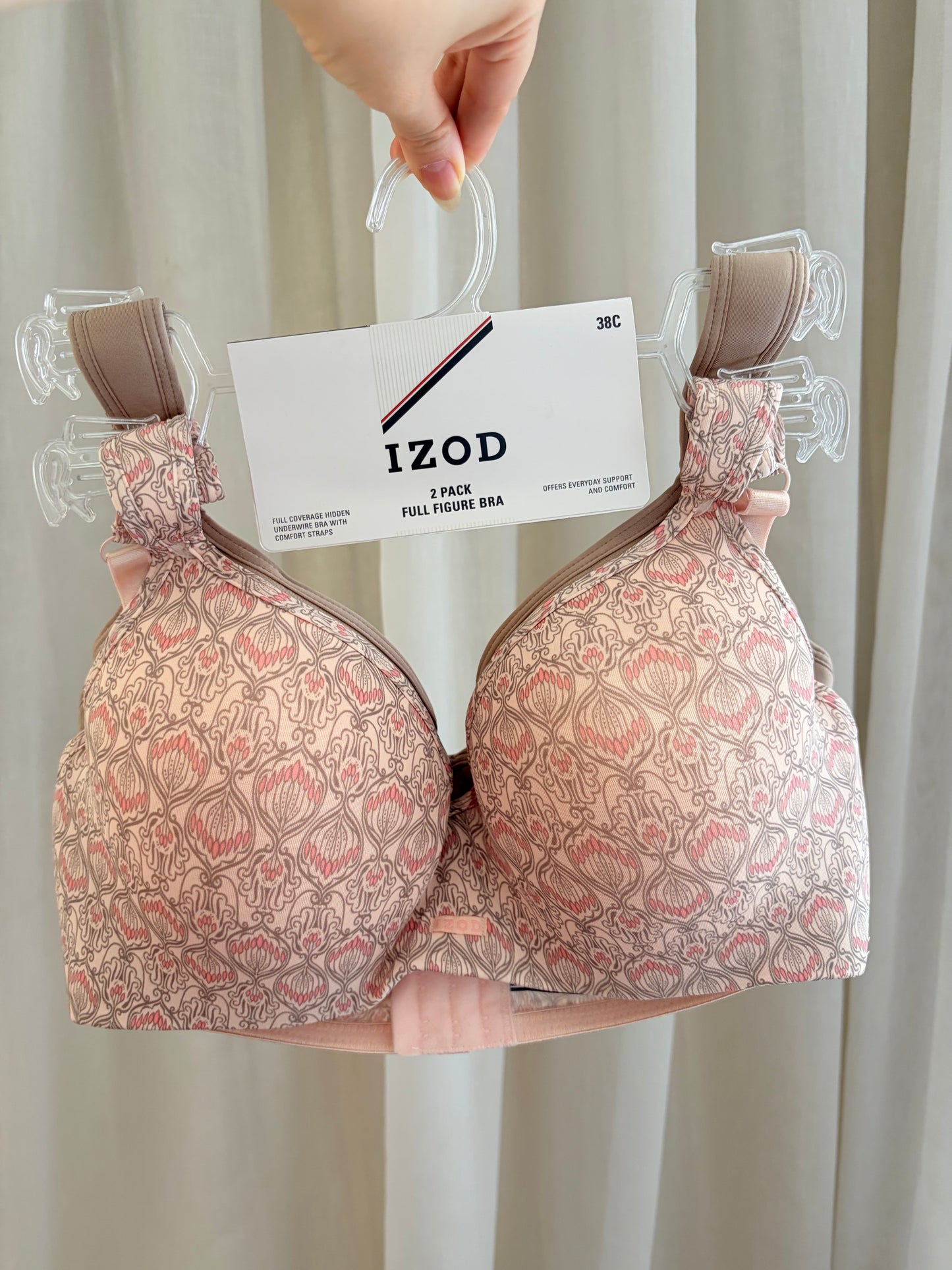 IZOD pack of 2 full figure bras