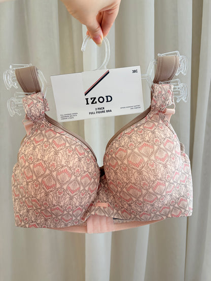 IZOD pack of 2 full figure bras