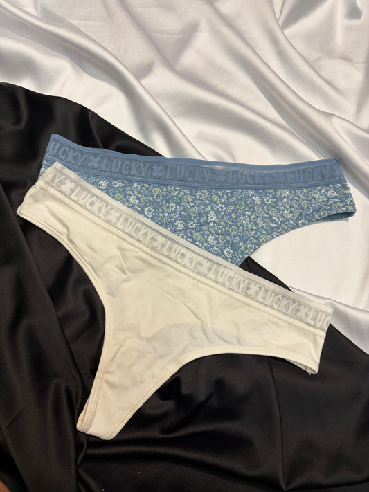 Lucky brand cotton thongs set | S