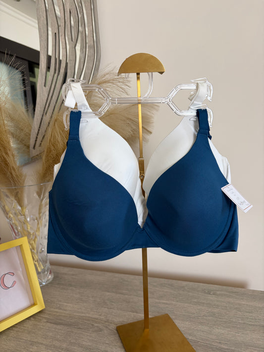 Live 2 lounge pack of 2 comfy bras with laser cut bands