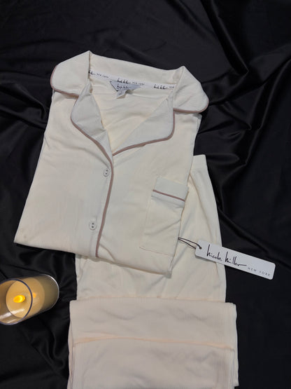 Nicolle miller ribbed cotton PJ set | S