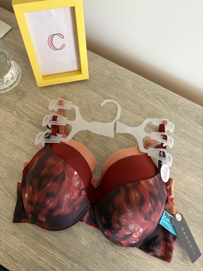 Danskin pack of 3 sleek & smooth push up bras | 36/80 B