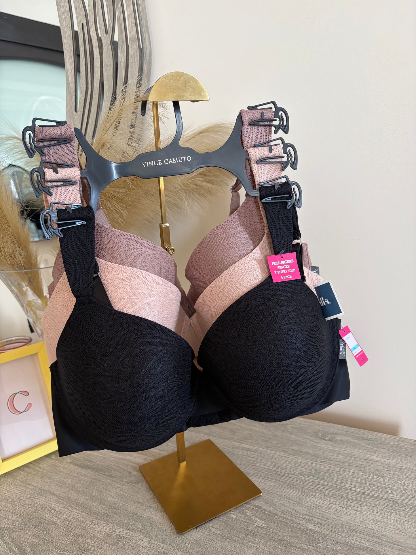 Vince camuto pack of 3 full figure laser cut bras
