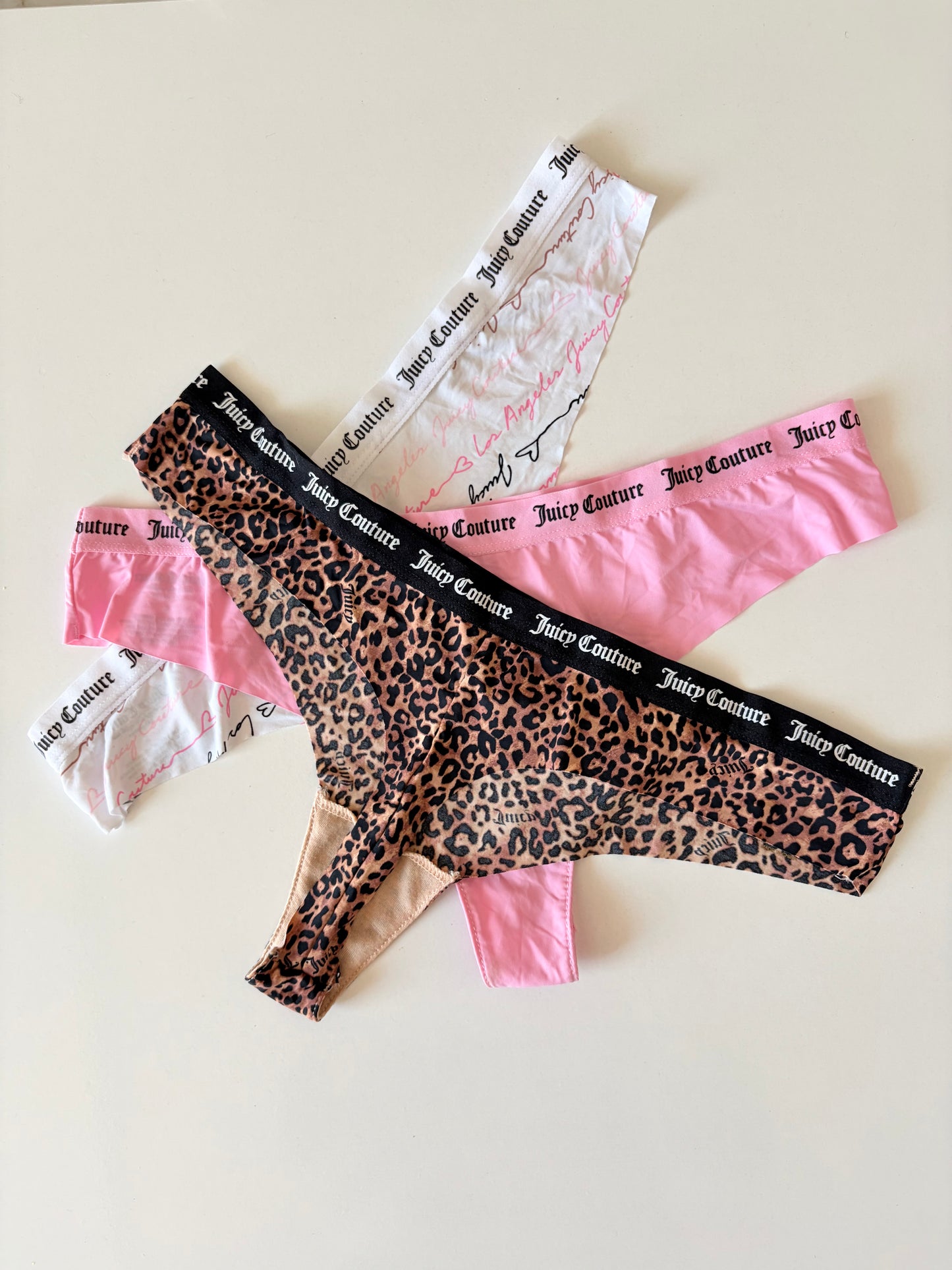 Juicy couture pack of 3 laser cut seamless thongs