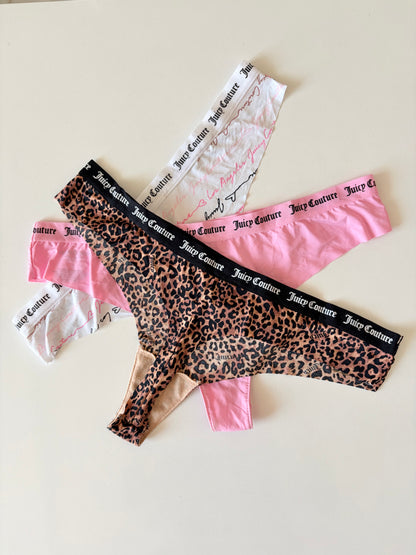 Juicy couture pack of 3 laser cut seamless thongs