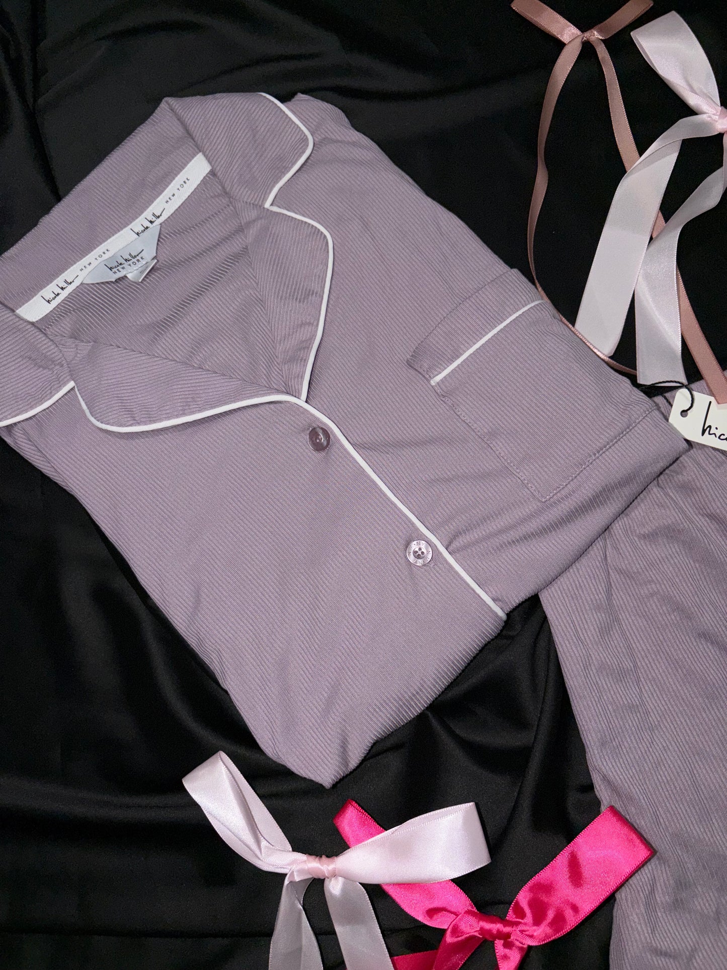 Nicole miller ribbed cotton PJ set