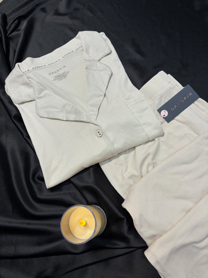 Danskin ribbed cotton PJ set | L