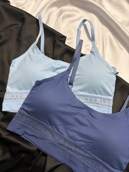 Lucky brand cotton laser cut bralette set | S