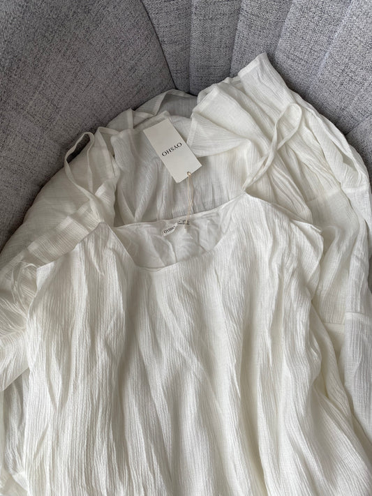 Oysho white maxi dress | M