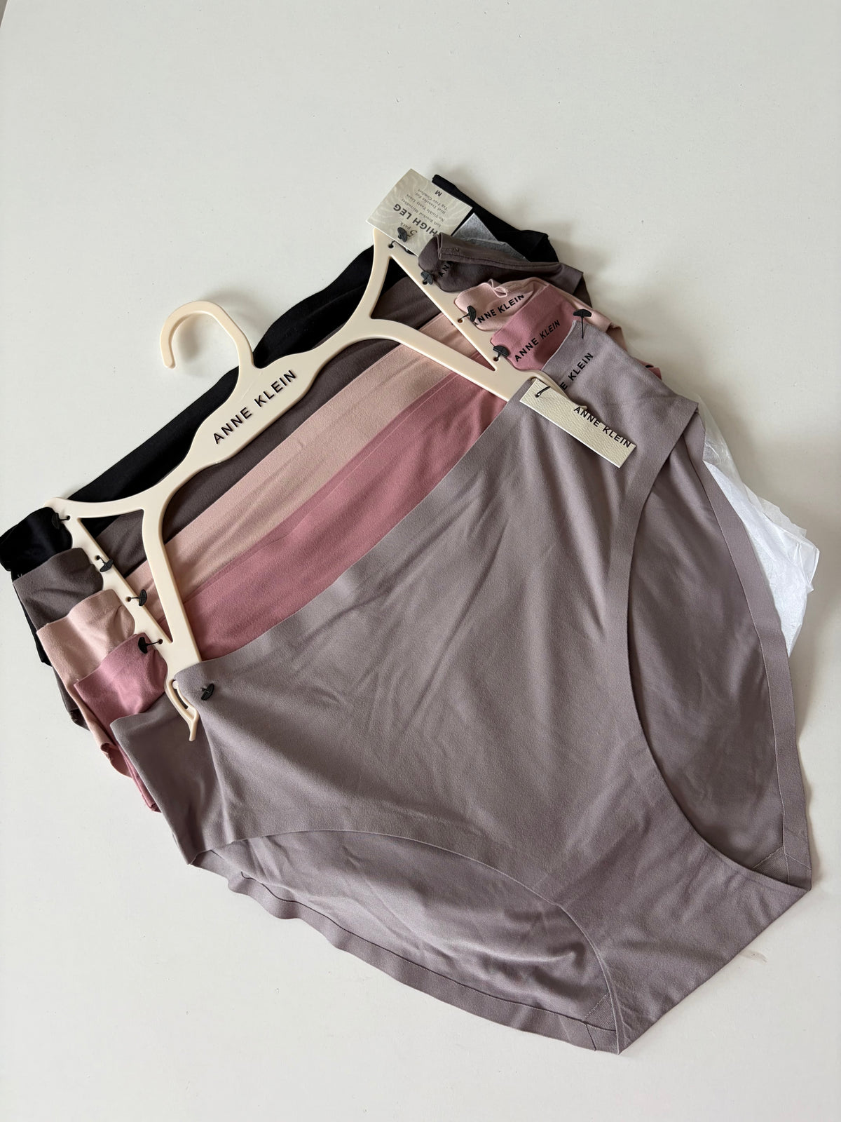 Anne klein pack of 5 super soft high waist laser cut panties | M