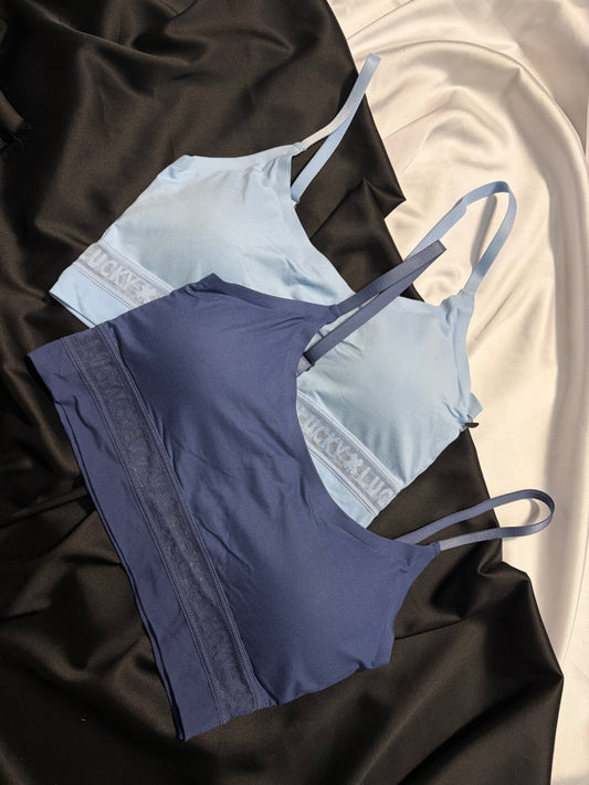 Lucky brand cotton laser cut bralette set | S