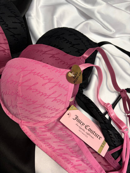 Juicy couture velvet print sexy push up bra