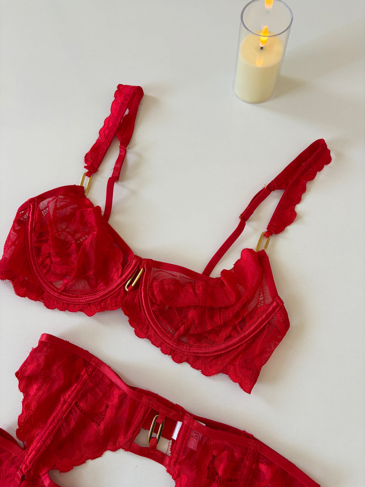 Red delight lingerie set | M