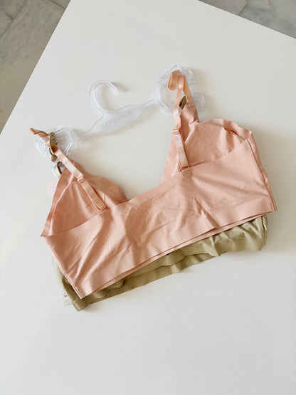 Danskin pack of 2 super soft laser cut bralettes | M