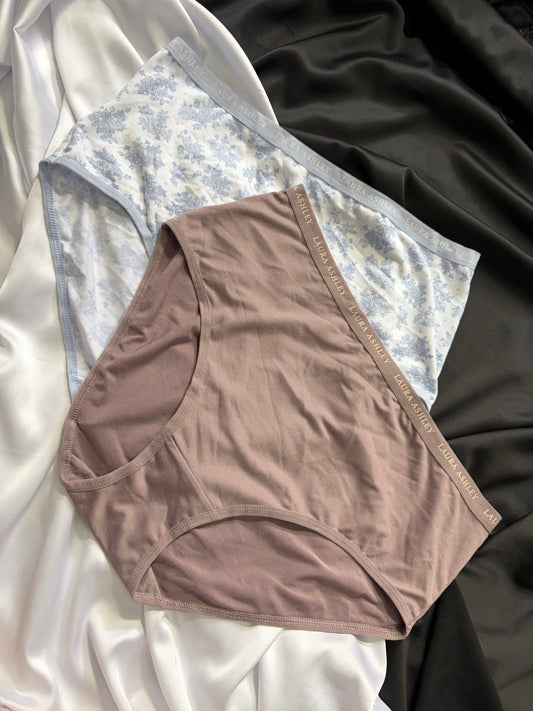 Laura ashley cotton high waist panty set | L