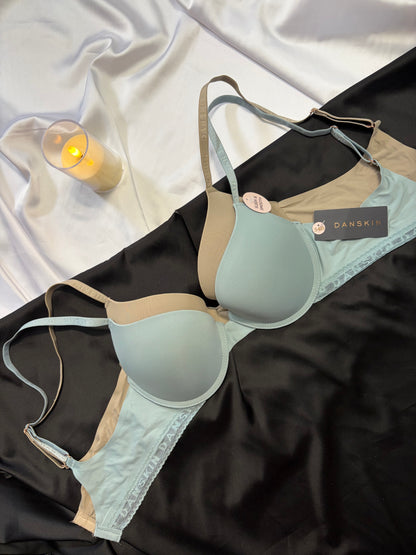 Danskin light push up bra set