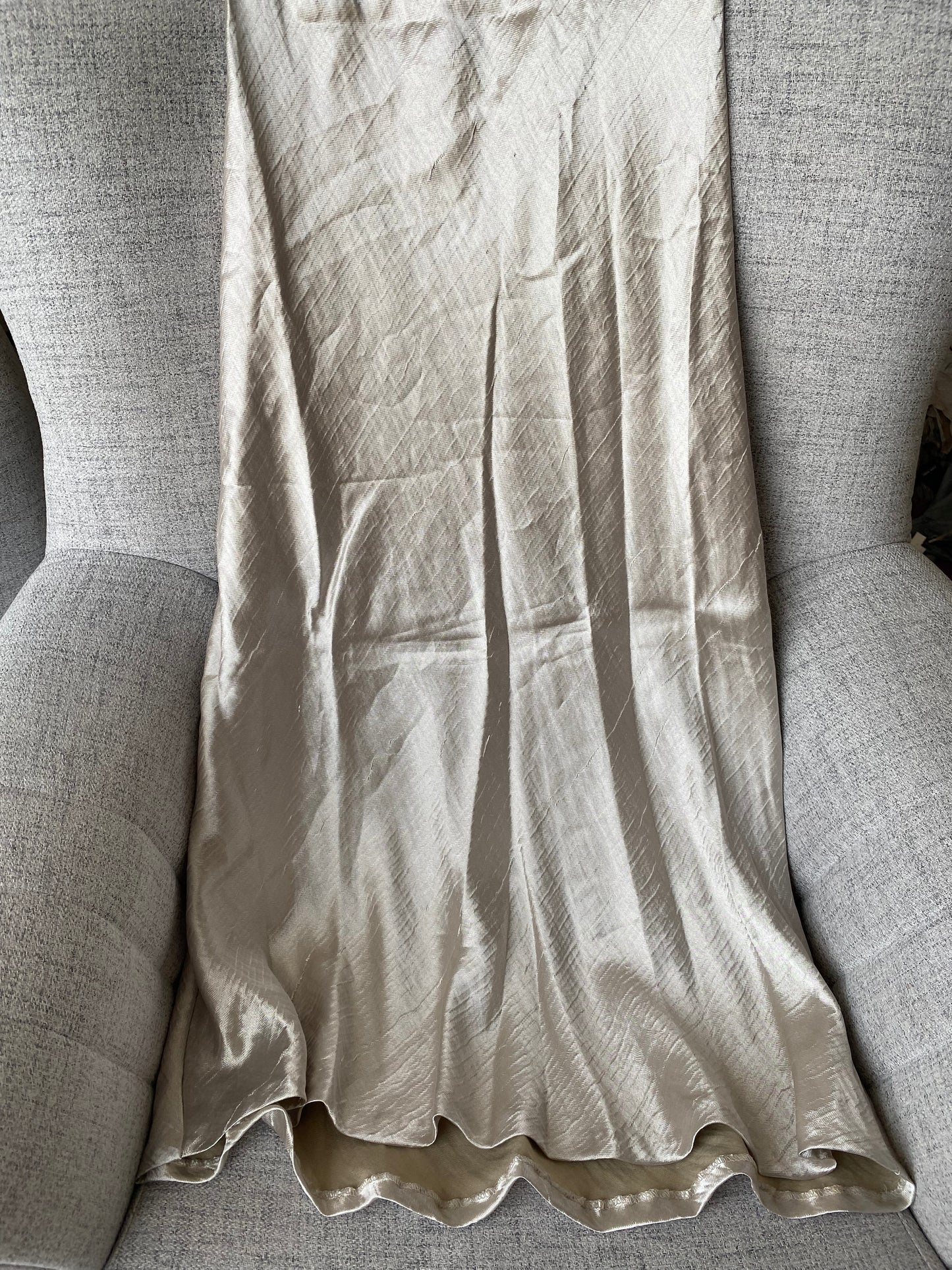Zara maxi champagne dress | M