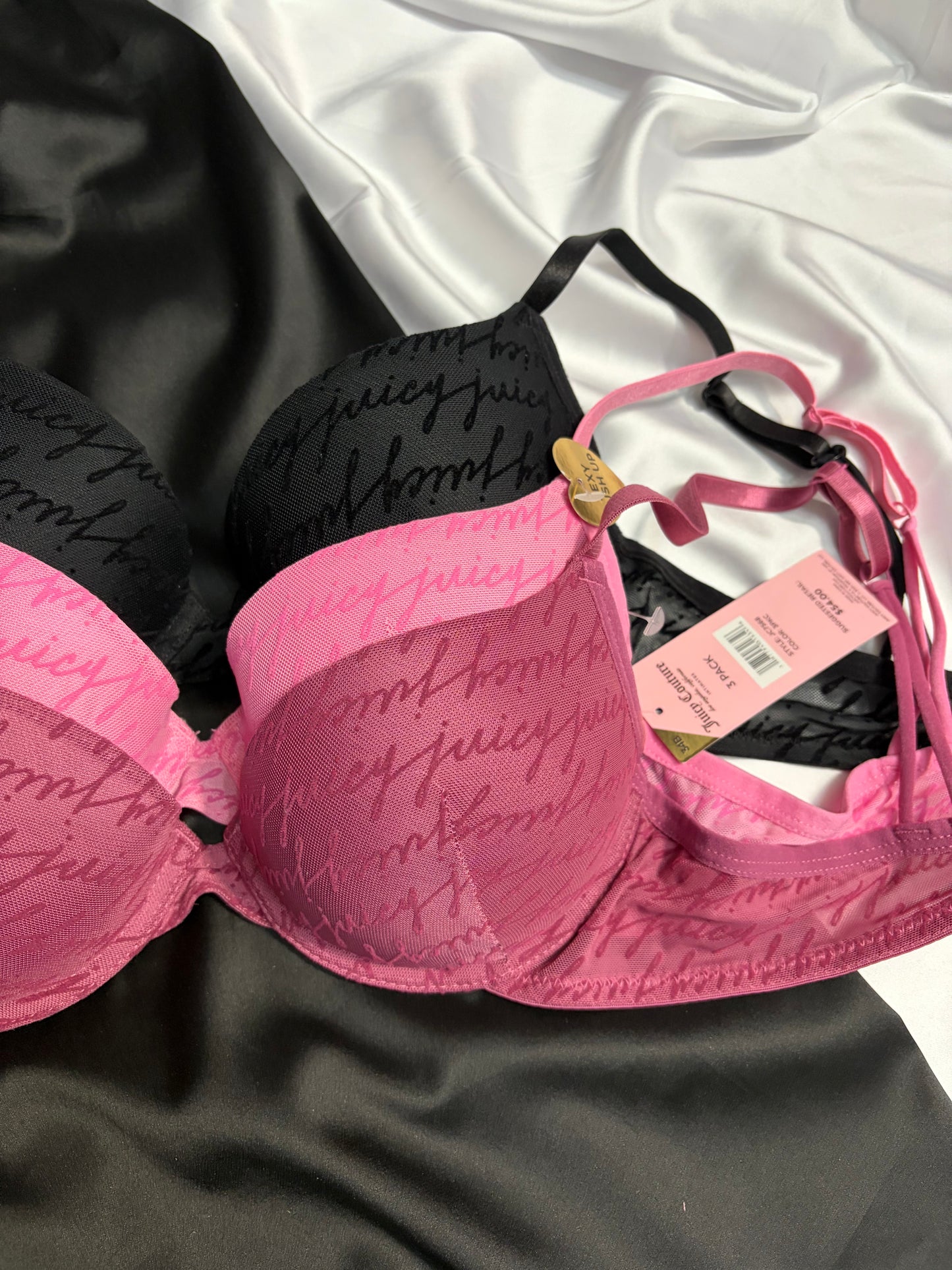 Juicy couture velvet print sexy push up bra