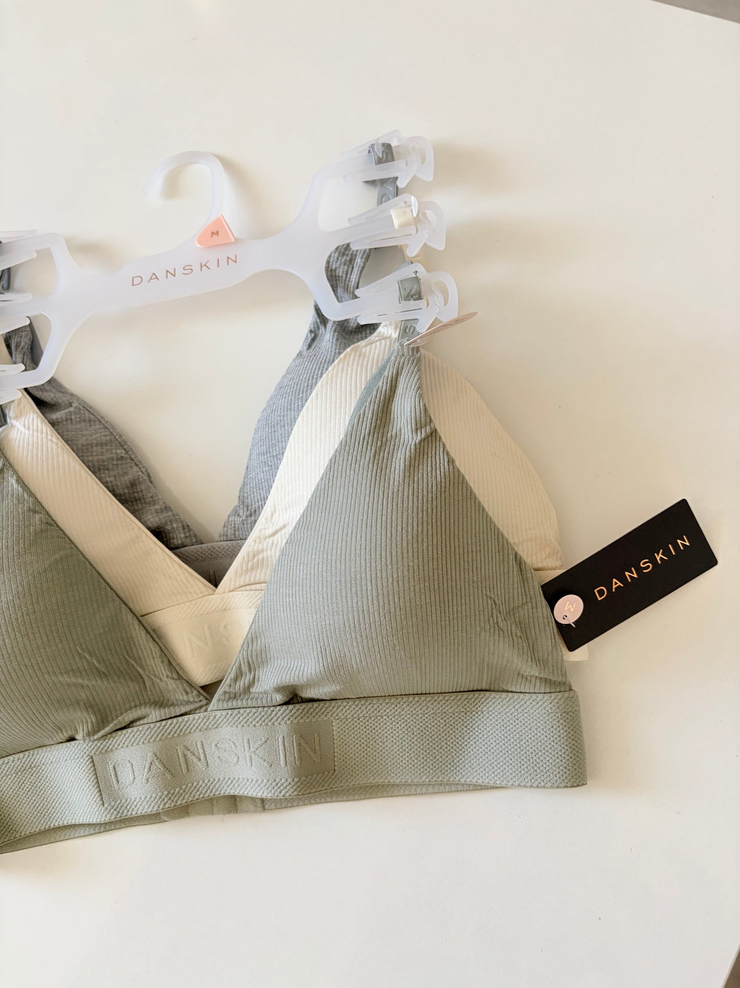 Danskin pack of 3 invisible support bralettes | M