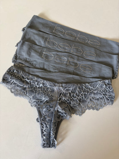 Bebe thongs with rhinestones