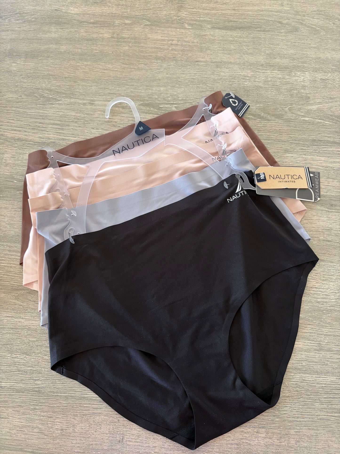 Nautica pack of 5 high waisted laser cut panties | M