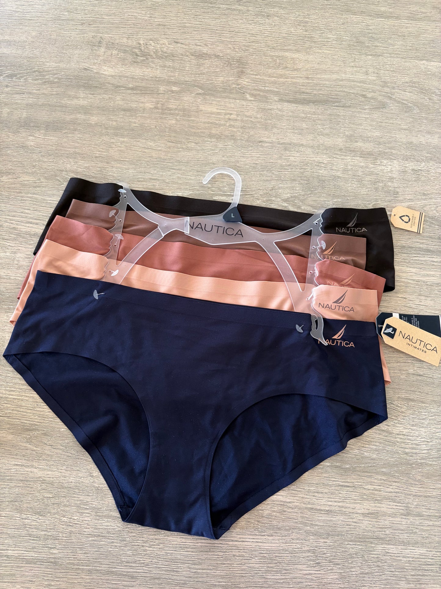 Nautica pack of 5 laser cut panties | L