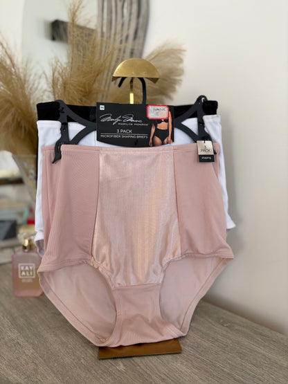 Marilyn monroe pack of 3 high waisted shaping panties | M