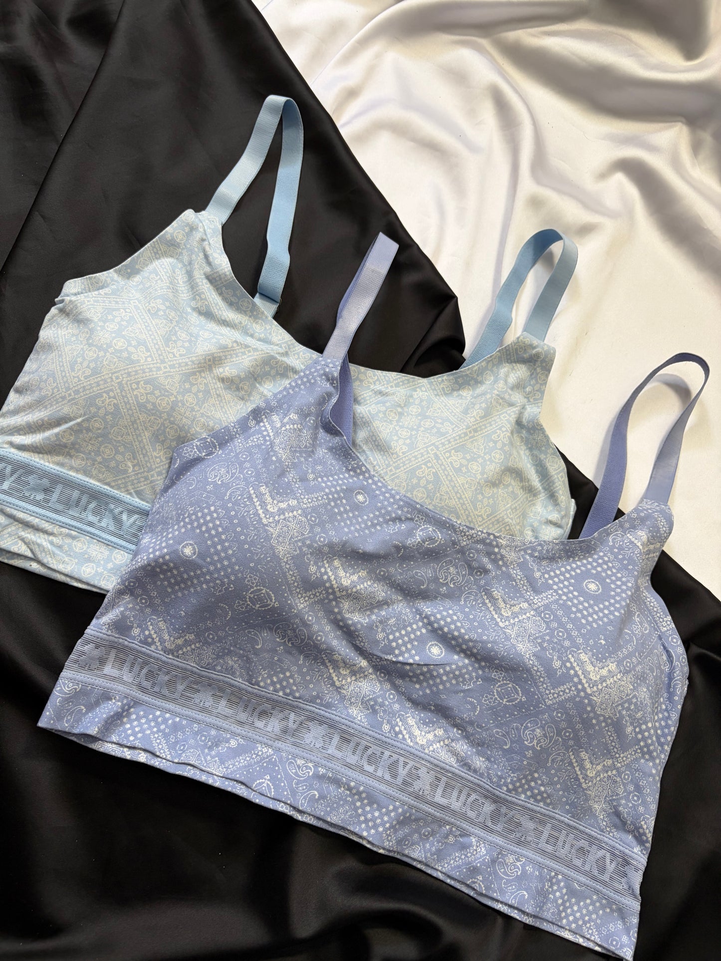 Lucky brand cotton laser cut bralette set | XL
