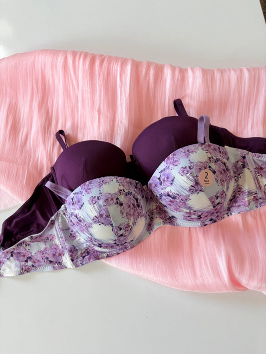 Redtag pack of 2 balconette bras