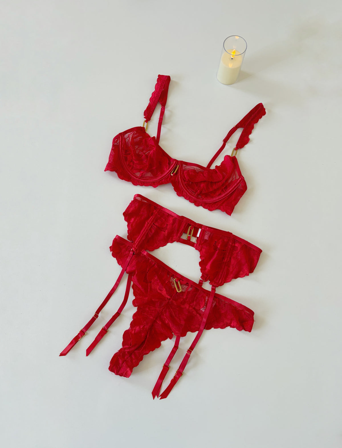 Red delight lingerie set | M