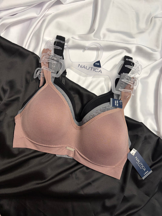 Nautica wireless pack of 3 bras | 34/75 B