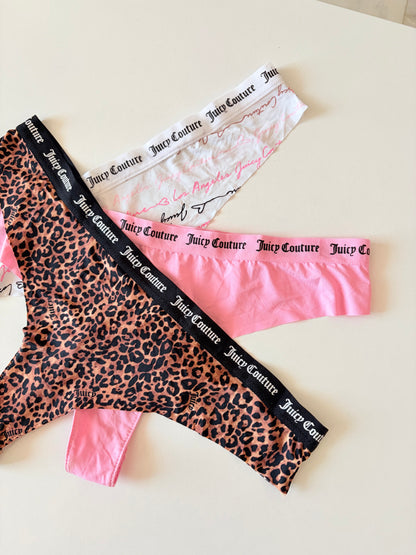 Juicy couture pack of 3 laser cut seamless thongs