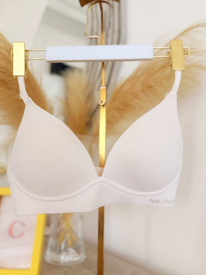 Nautica ribbed laser cut wireless bras