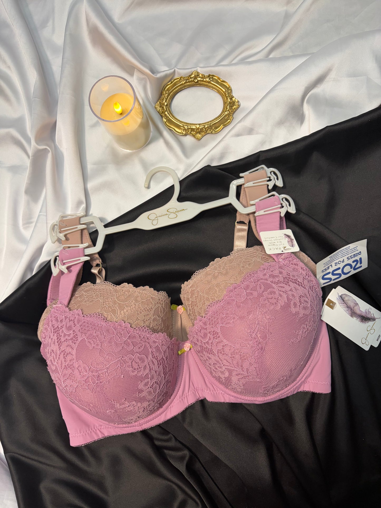 Jessica simpson pack of 2 feminine lace bras | 38/85 D